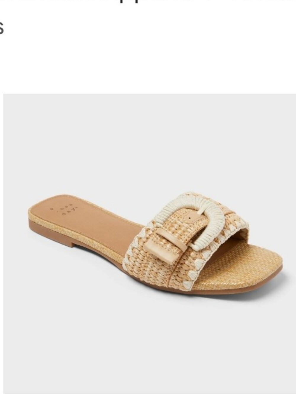 A New Day Audrey Sandals with Memory Foam Insole - Natural Size 9